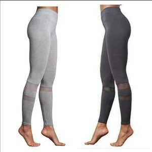 Lemon Lot of Two Mesh Stripe Leggings Sz
M/L